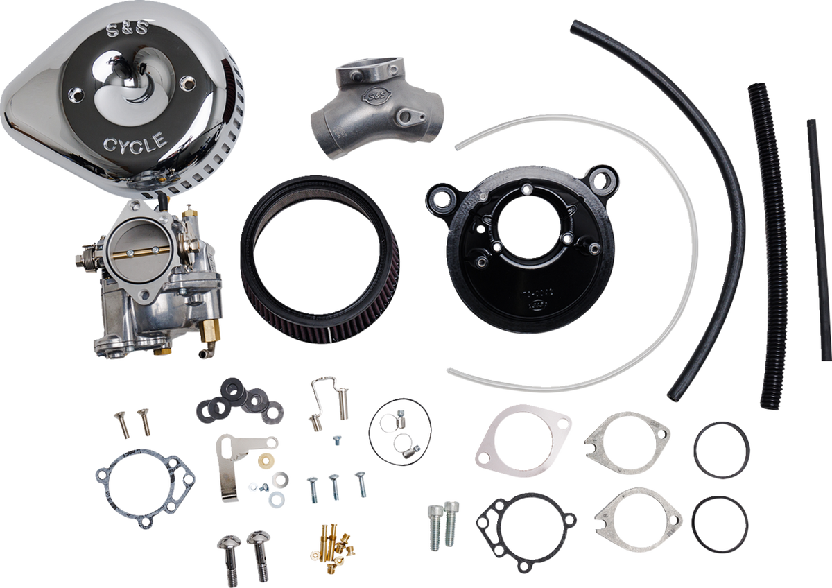 Super G Carburetor With Stealth Air Cleaner Kit - Chrome - Twin Cam