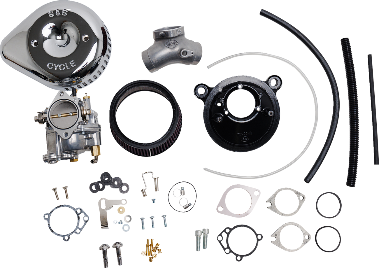 Super G Carburetor With Stealth Air Cleaner Kit - Chrome - Twin Cam