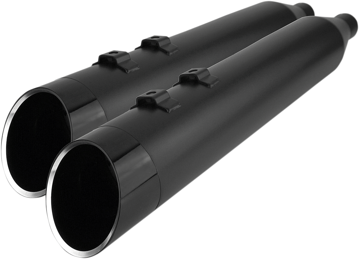 4-1/2" HP-Plus® Slip-On Mufflers - Black With Edge Tip