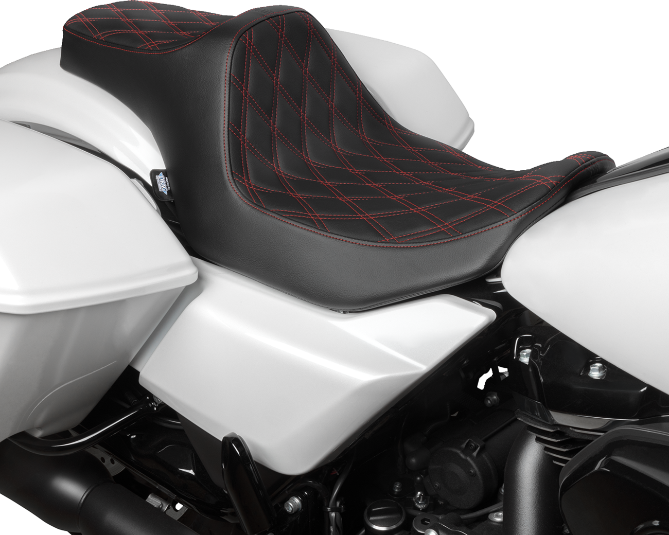 Predator III Seat - Double Diamond - Red Stitched - FLT/FLH '23-'24