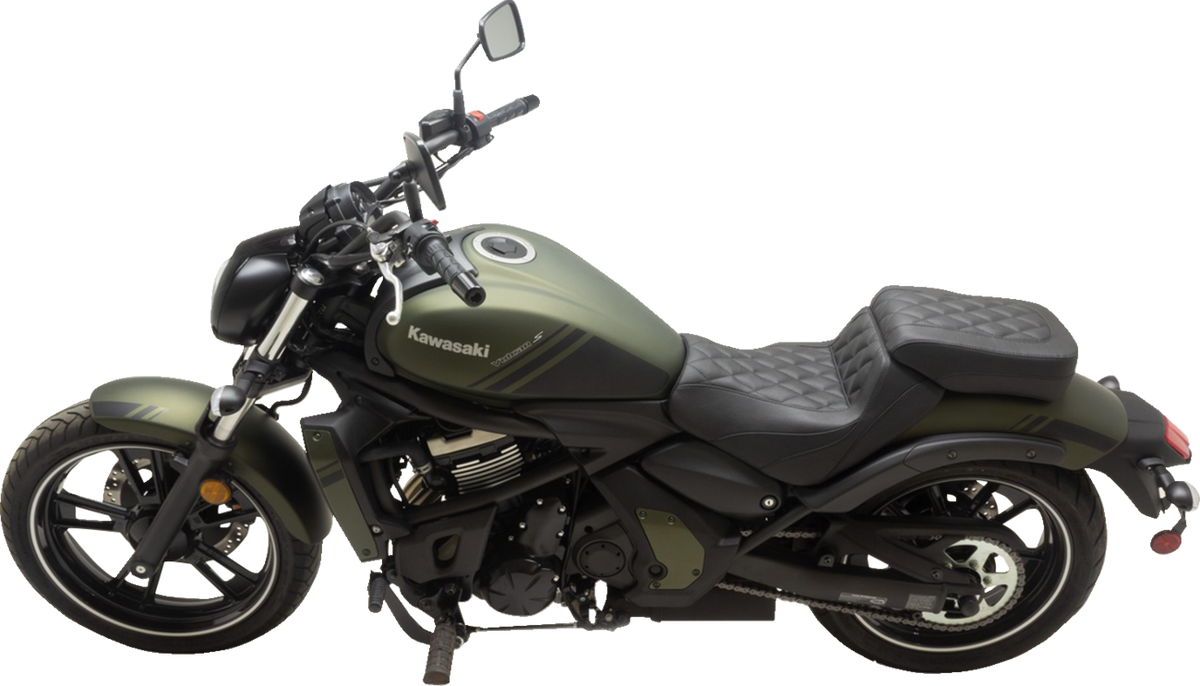 Squareback/Fastback Solo Seat - Black - Diamond Stitch - Vulcan S '15-'23