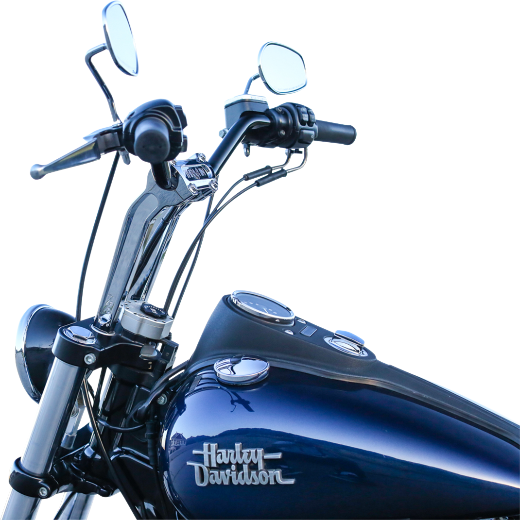 Handlebar Risers - Pull Back - 9-1/2" - Chrome