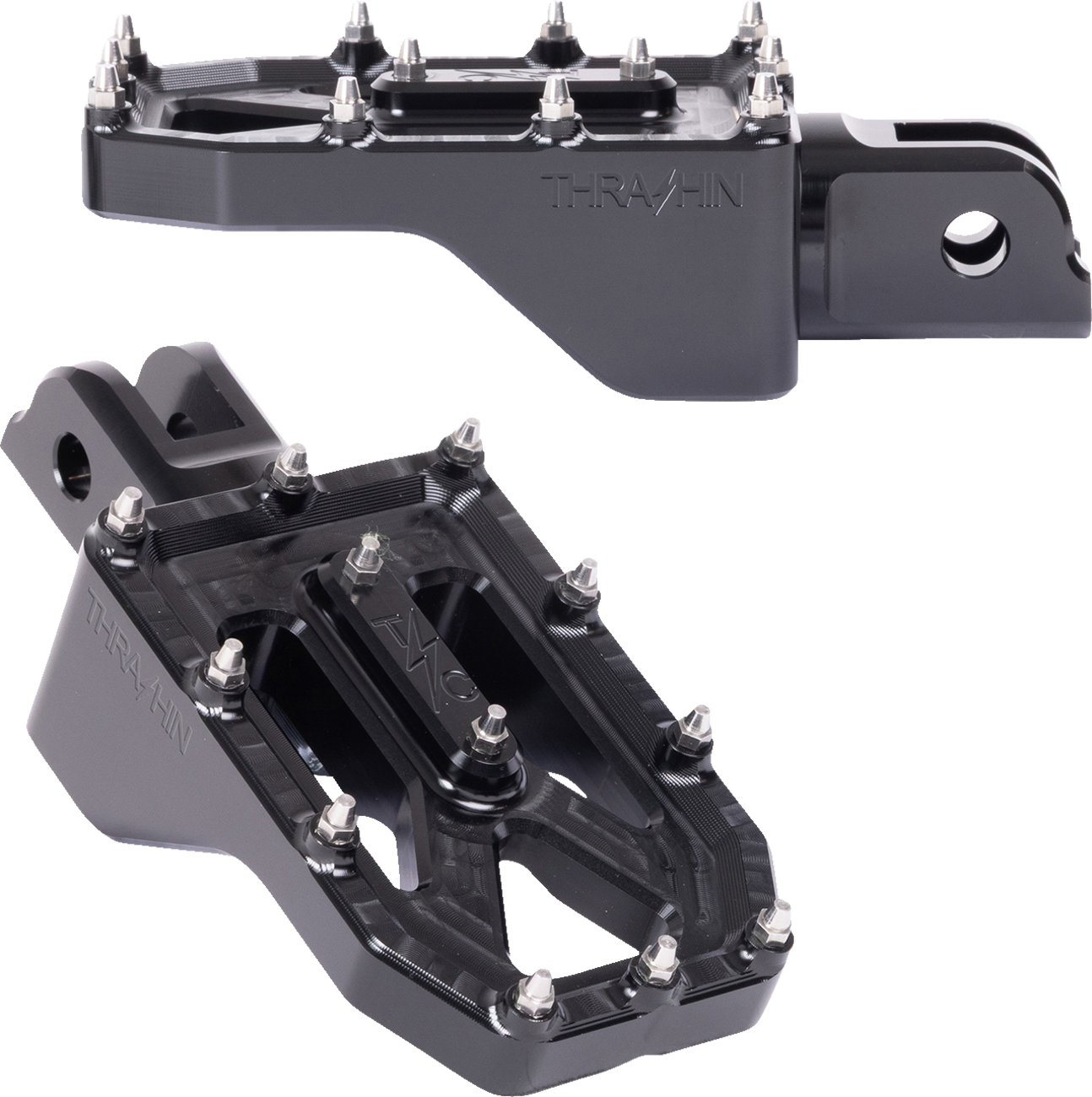 Aggressor Foot Pegs - Front - Black - FL/FX '18-'25