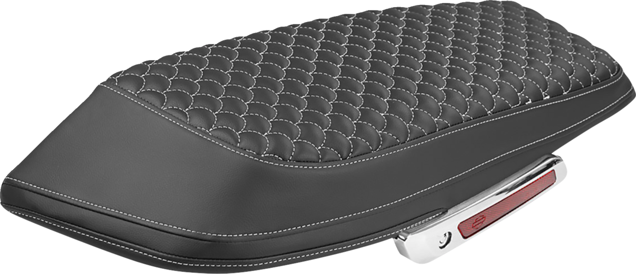 Saddlebag Lid Covers - Dragon Scale - White Stitch - FLH/FLT '23-'25
