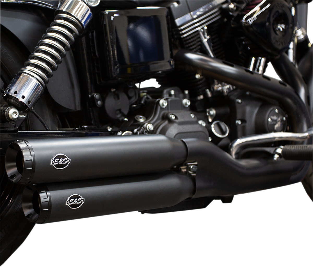 Grand National Slip-On Mufflers - Guardian Black - FXDF