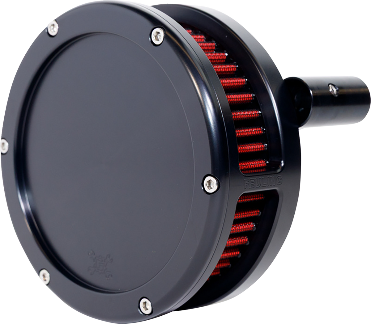 Slim BA Air Cleaner Kit - Black - Red Filter - '93-'99 EVO Big Twin