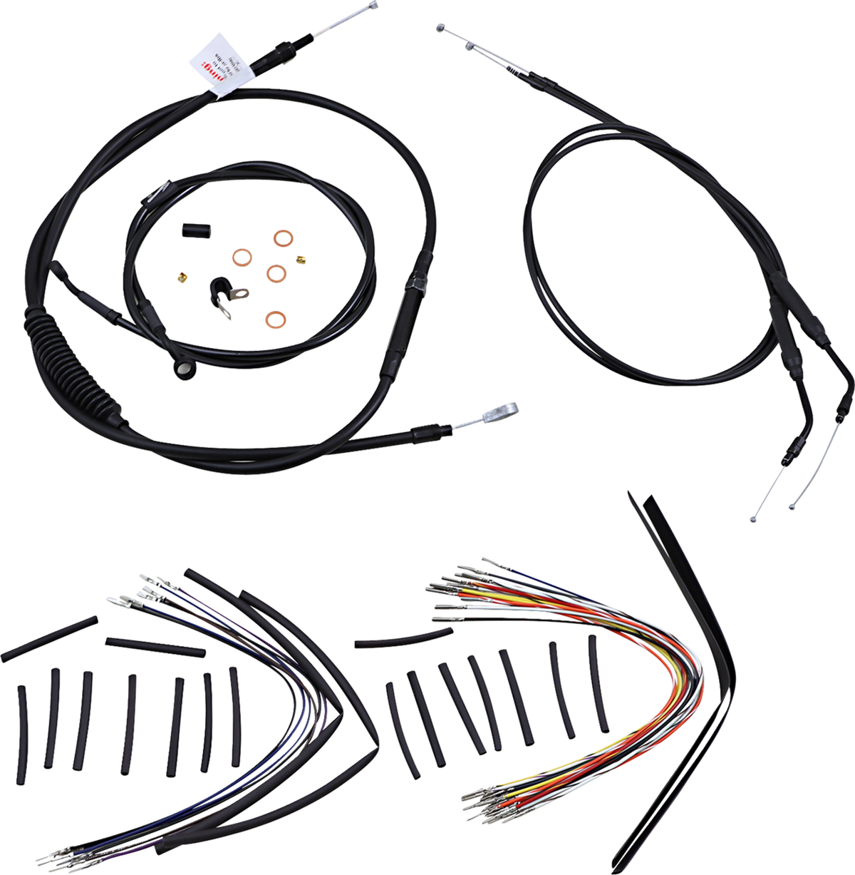Jail Bar Cable Kit - 14" Handlebars - Black Vinyl - '04-'06 XL