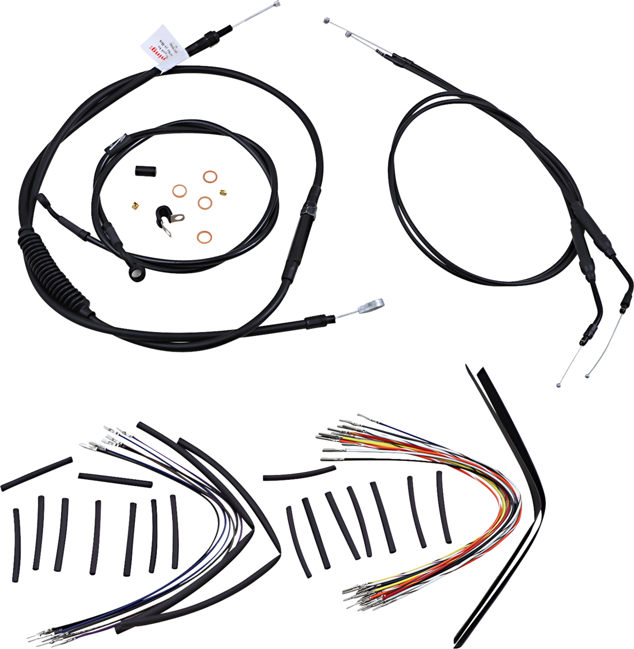 Jail Bar Cable Kit - 14" Handlebars - Black Vinyl - '04-'06 XL