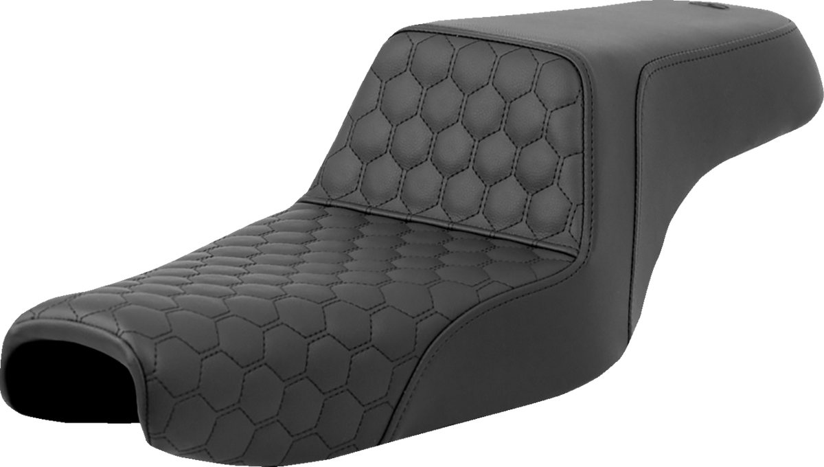Step-Up Seat - Honeycomb - Black Stitching - 3.3 Gal Tank - Sportster '04-'21
