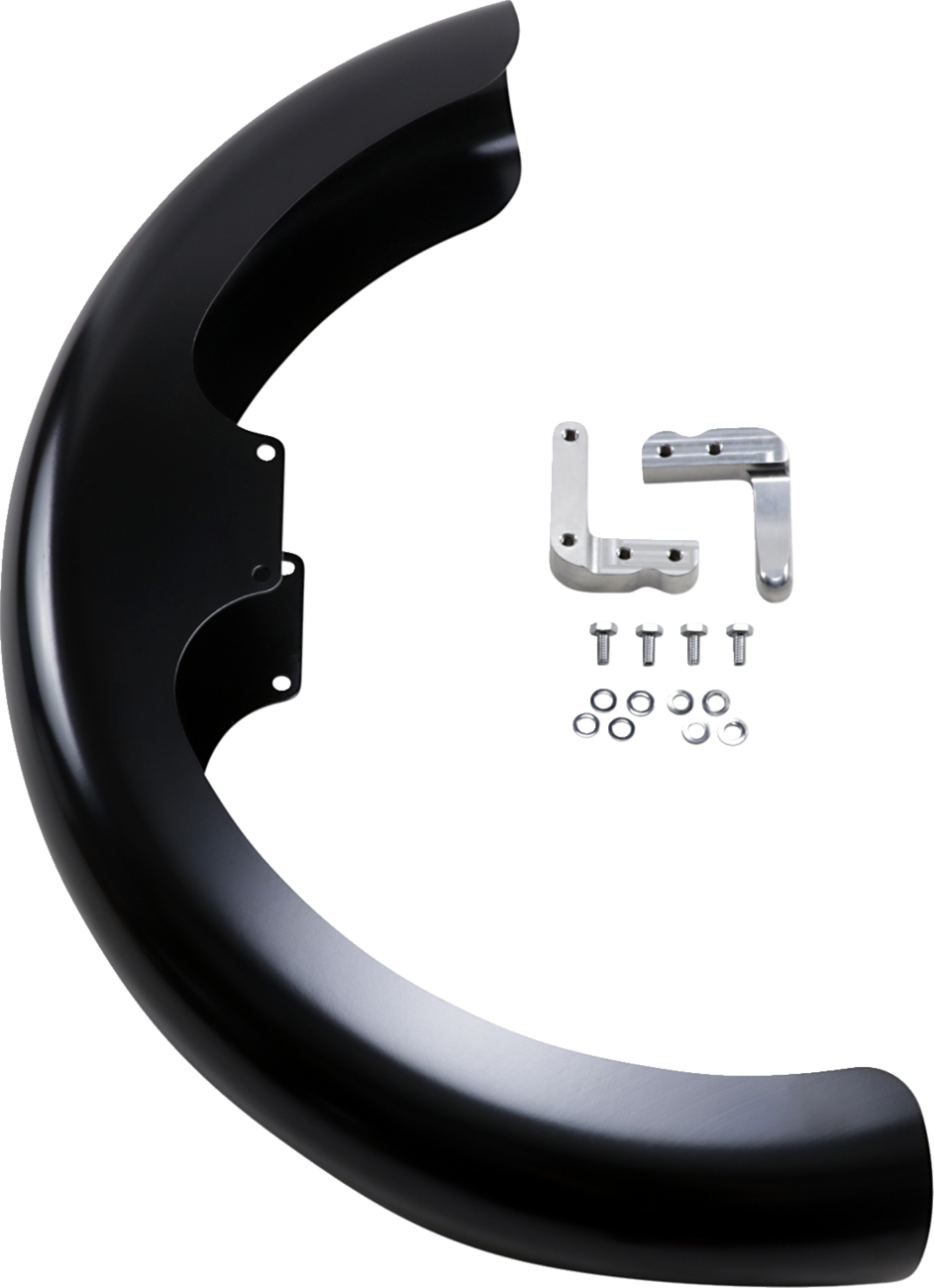 Wrapper Front Fender - Black - 19" - HD Dyna/Softail