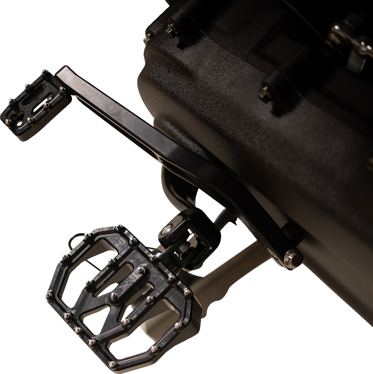 Mini Aggressor Floorboards - Black - Rear