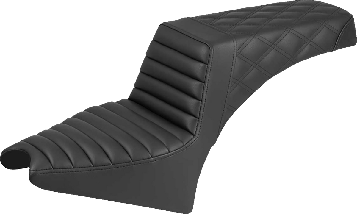 Step-Up Seat - Front Tuck-N-Roll/Rear Lattice Stitch - Black - Indian Scout '25
