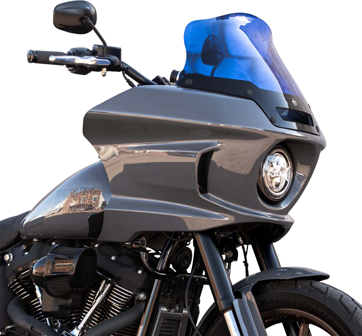 Kolor Flare® Windshield - 8" - Blue - '22-'25 FXLRST