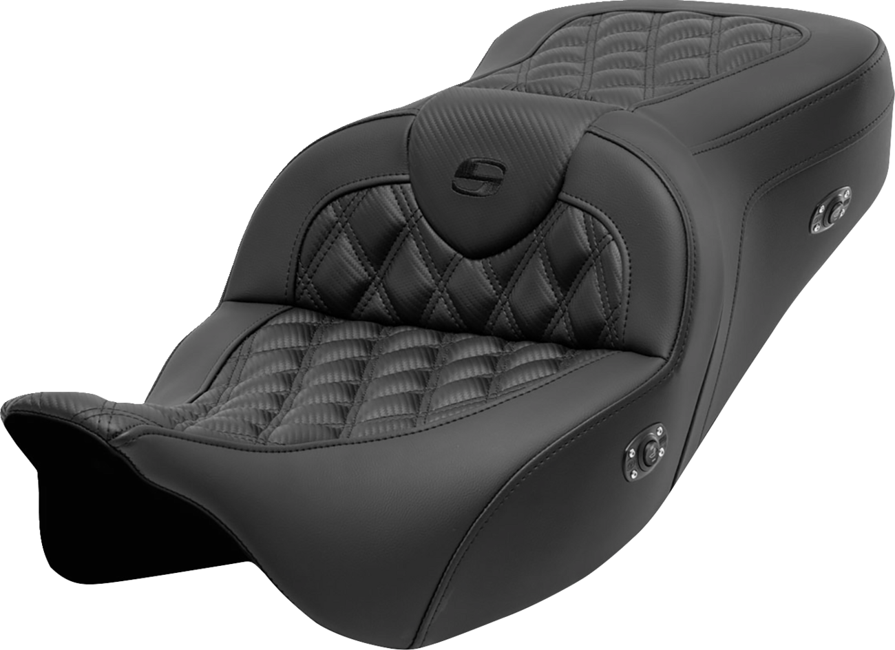 Roadsofa™ Seat - Without Backrest - Lattice Stitch - Carbon Fiber - FL '08-'23