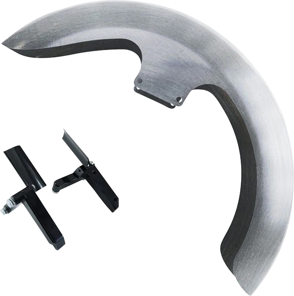 Thicky Front Fender - 18" Wheel - With Inverted Fork Adapters - Debris Guards - HD Softail