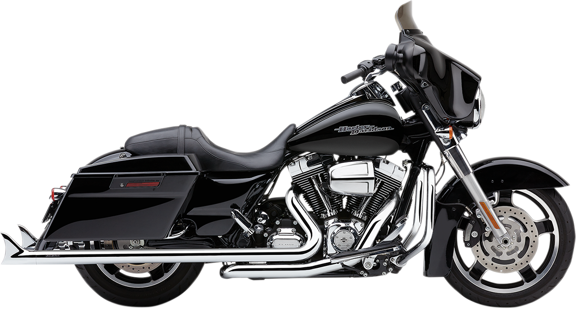 Dual Speedster Exhaust - Chrome - Fishtail - '10-'16 Dresser