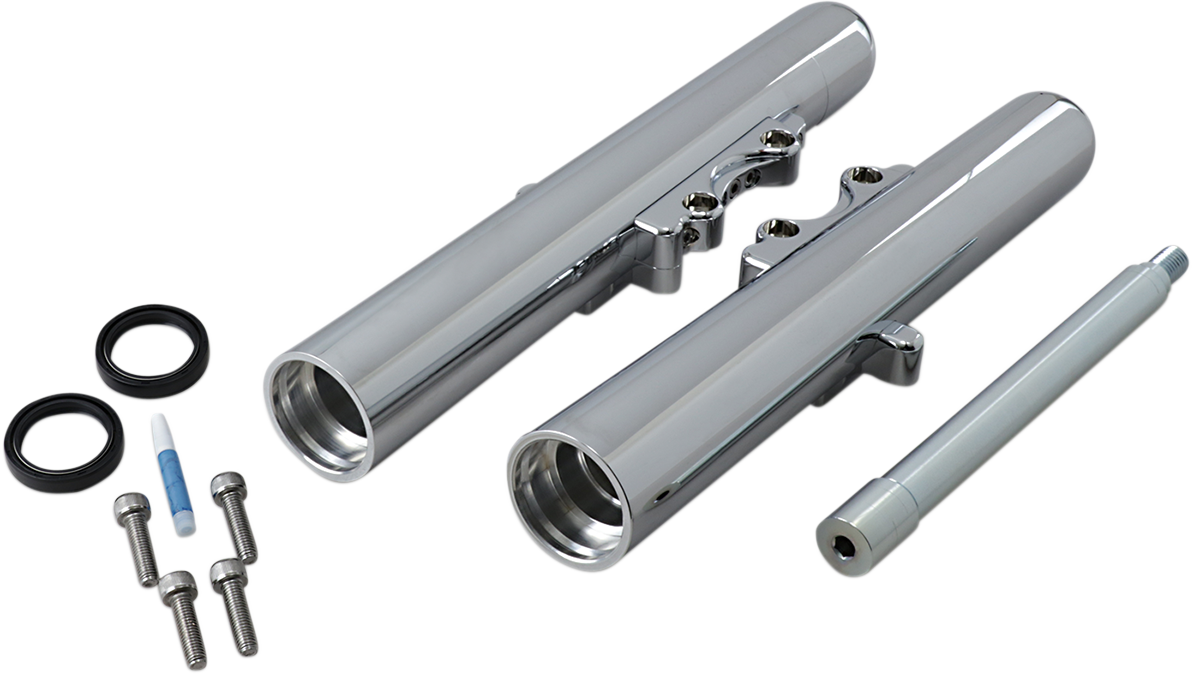 Fork Legs - Chrome - Smooth - Dual Disc - '08-'13 FLT
