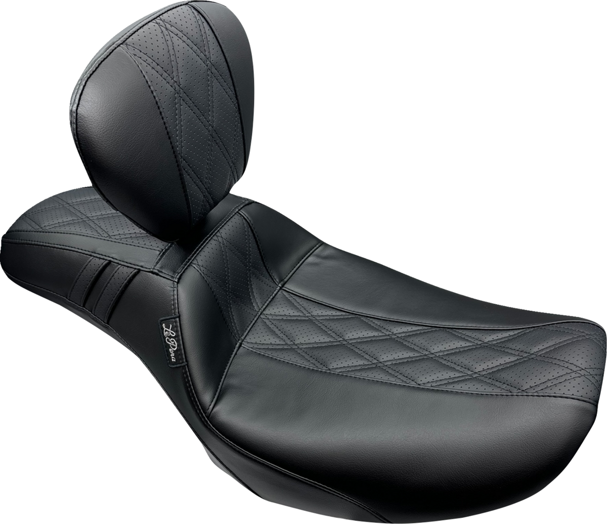 Outcast Daddy Long Legs Seat - W/ Backrest - GT2 Inlay - FLH/FLT '23-'25