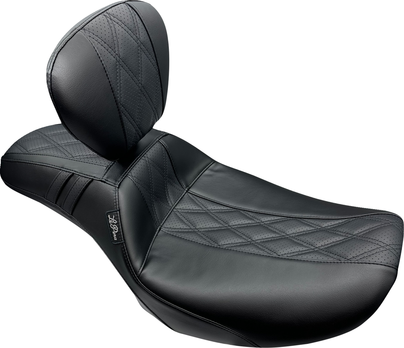 Outcast Daddy Long Legs Seat - W/ Backrest - GT2 Inlay - FLH/FLT '23-'25