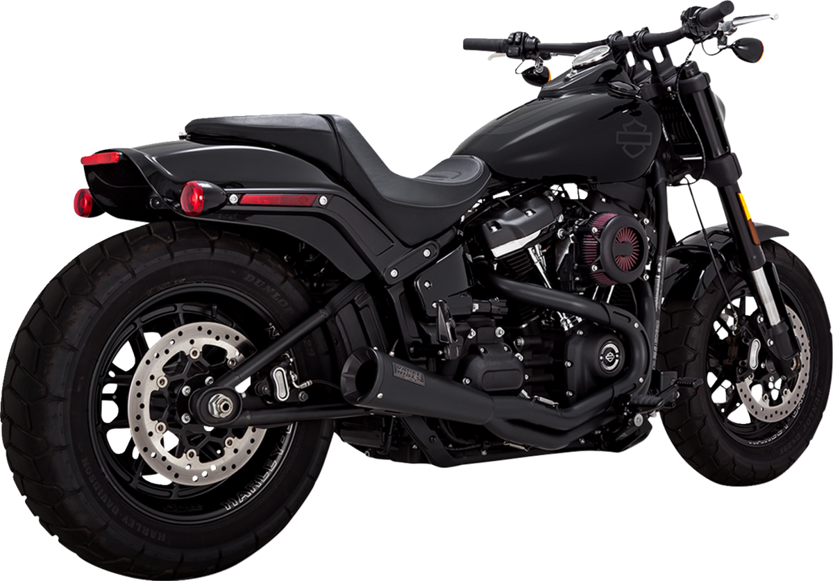 2-Into-1 Upsweep Exhaust System - Black - Stainless Steel