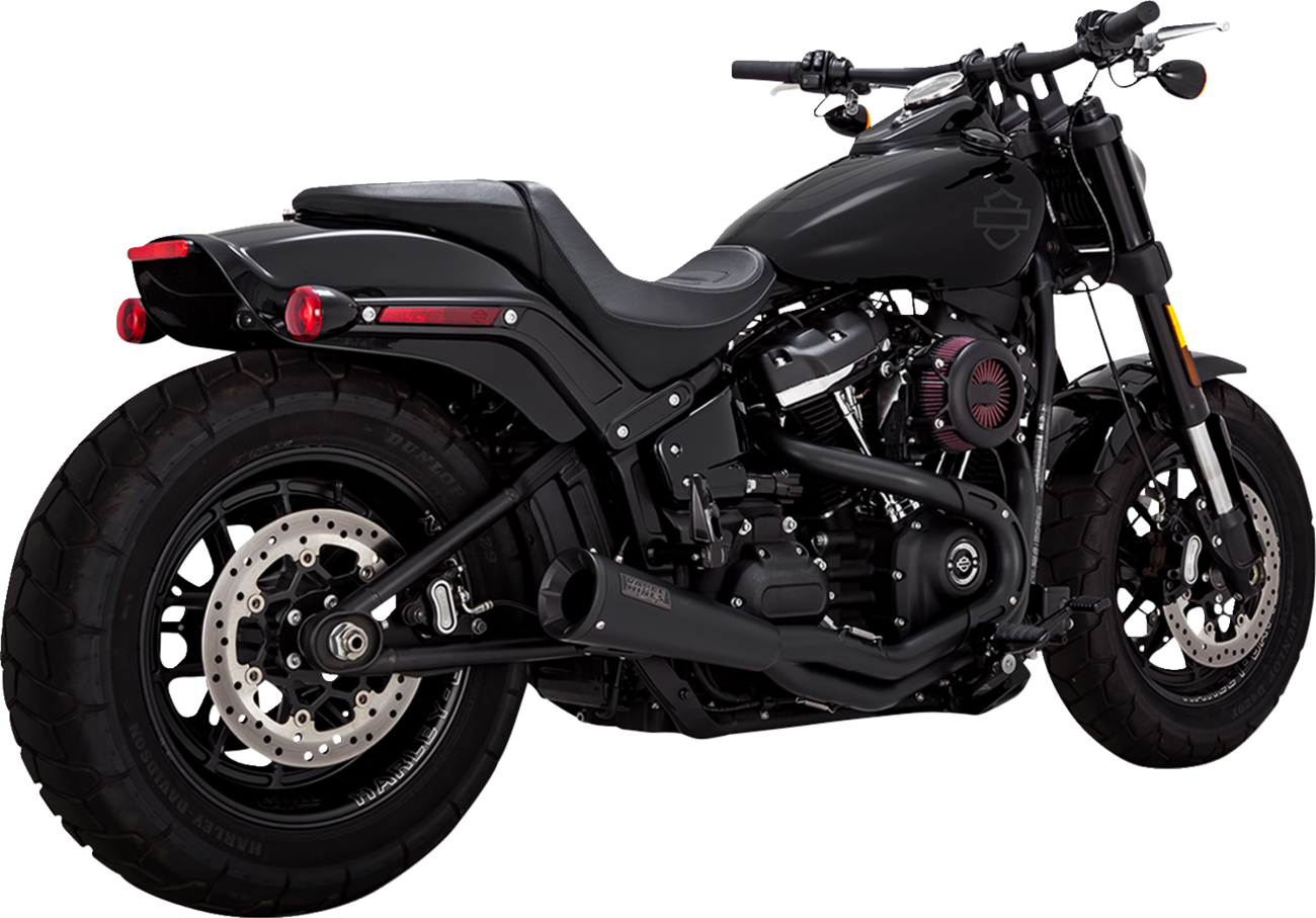 2-Into-1 Upsweep Exhaust System - Black - Stainless Steel