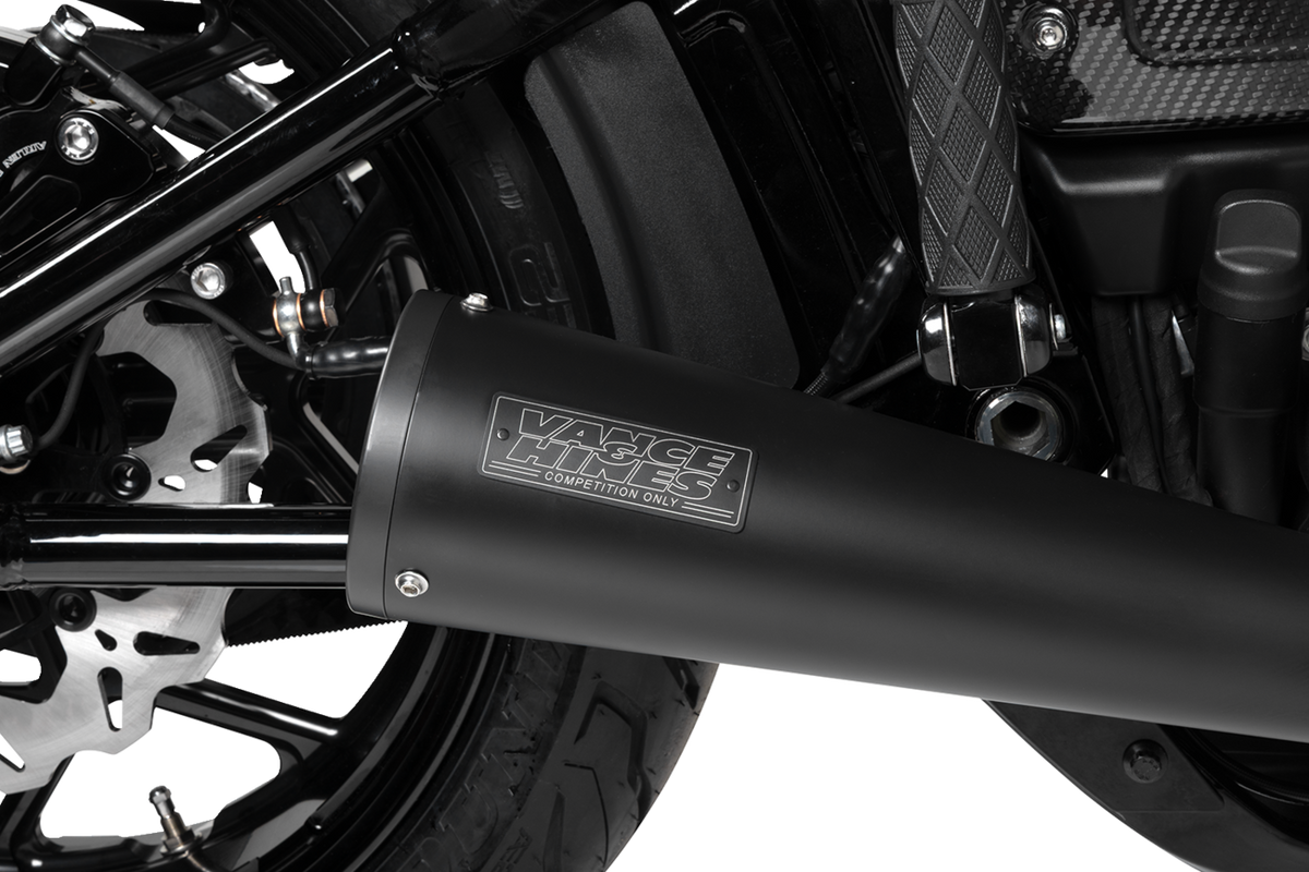 2-Into-1 Upsweep Exhaust System - Black - Stainless Steel