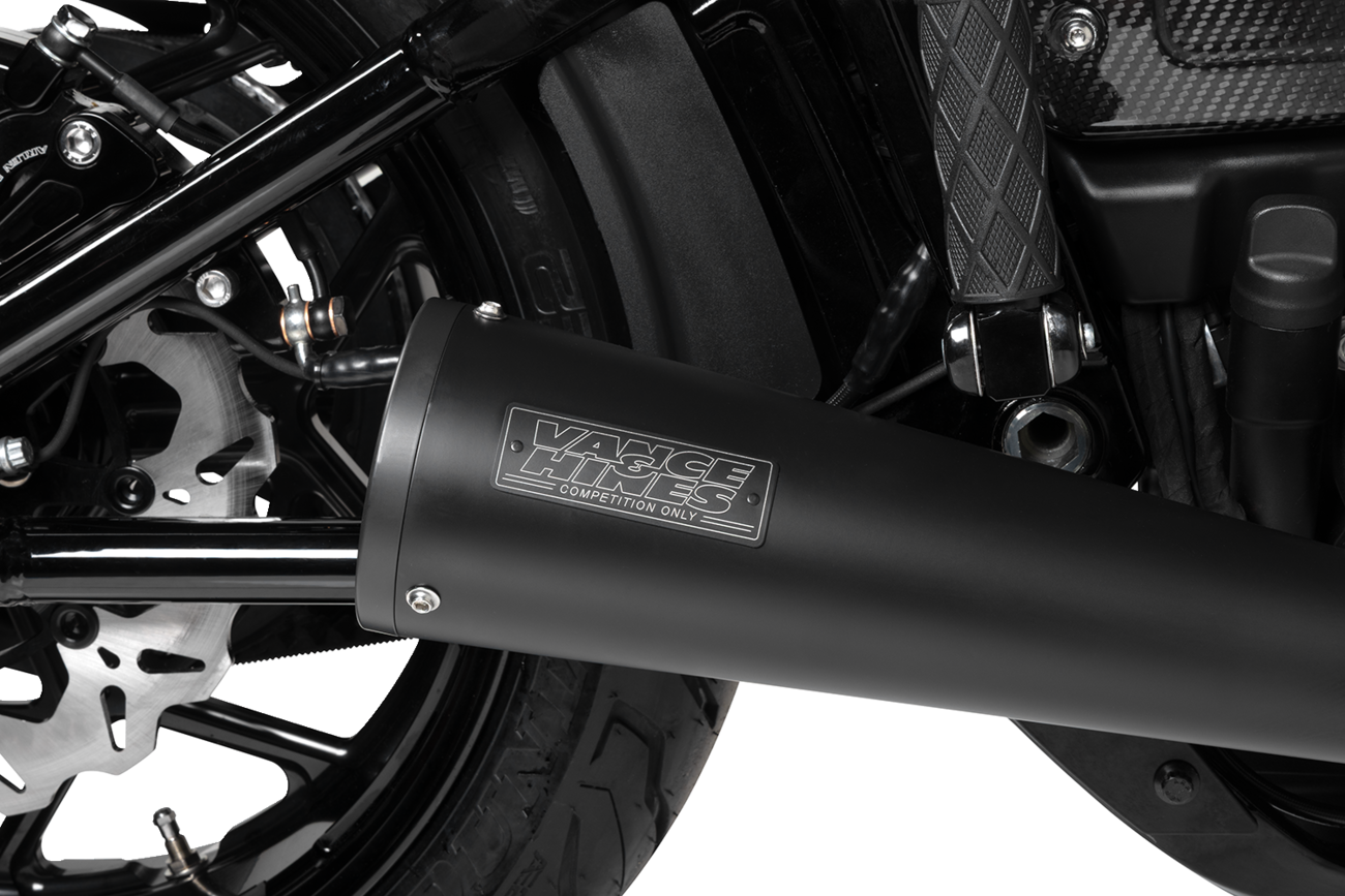 2-Into-1 Upsweep Exhaust System - Black - Stainless Steel