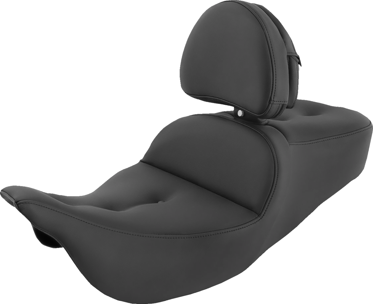 Pillow-Top Roadsofa™ Seat - With Backrest - Black - FLH/FLT '08-'24