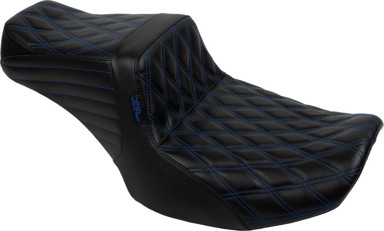 Tailwhip Seat - Blue Double Diamond Stitch - FLH/FLT -'23-'25