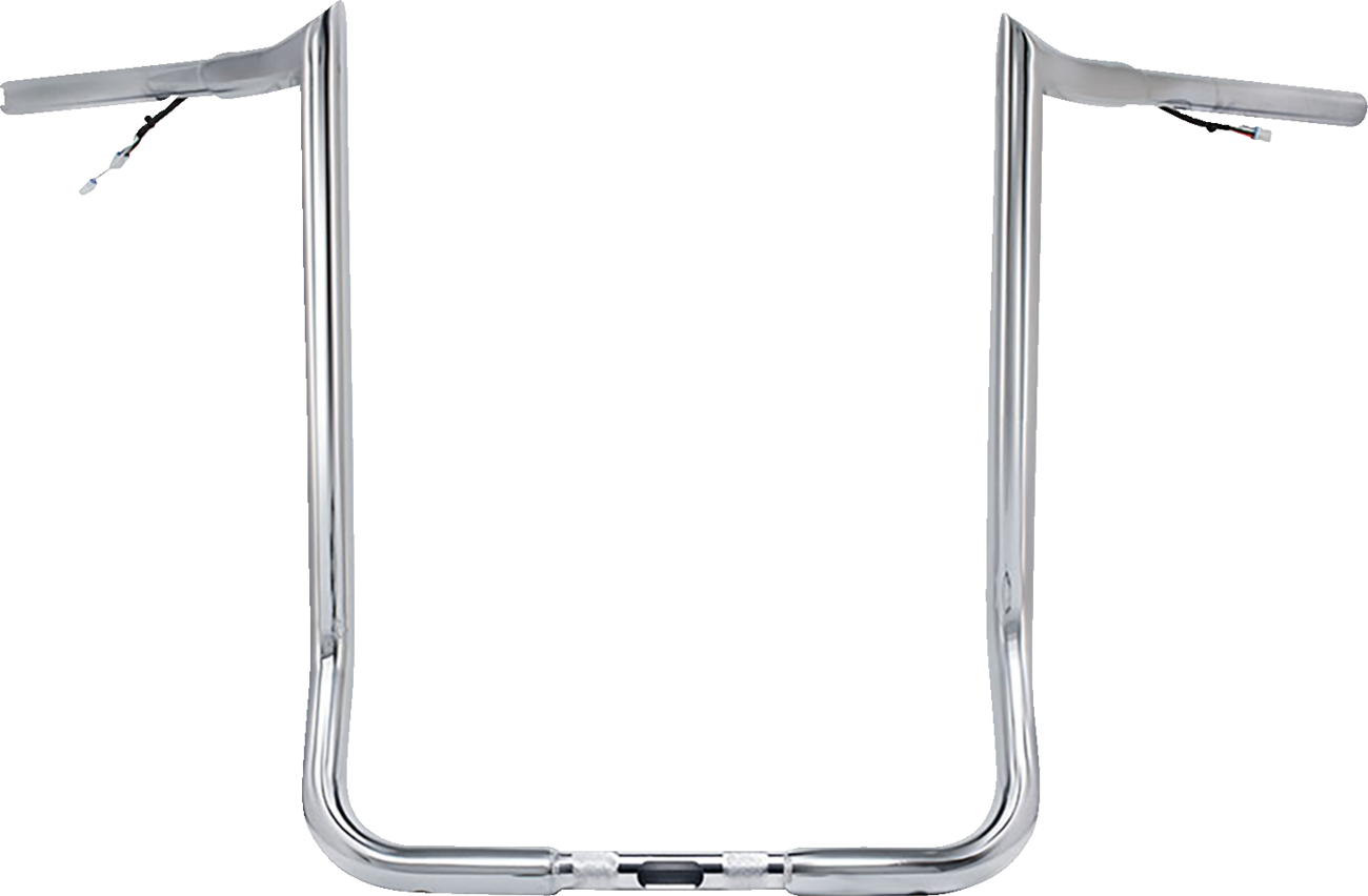 Pre-Wired Handlebar - Monkey Bar - 16" - Chrome
