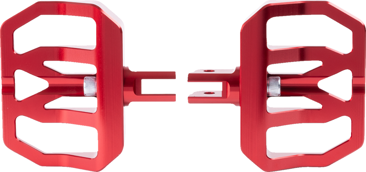 Mini Aggressor Floorboards - Red - Front