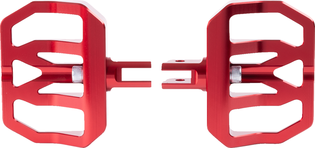 Mini Aggressor Floorboards - Red - Front