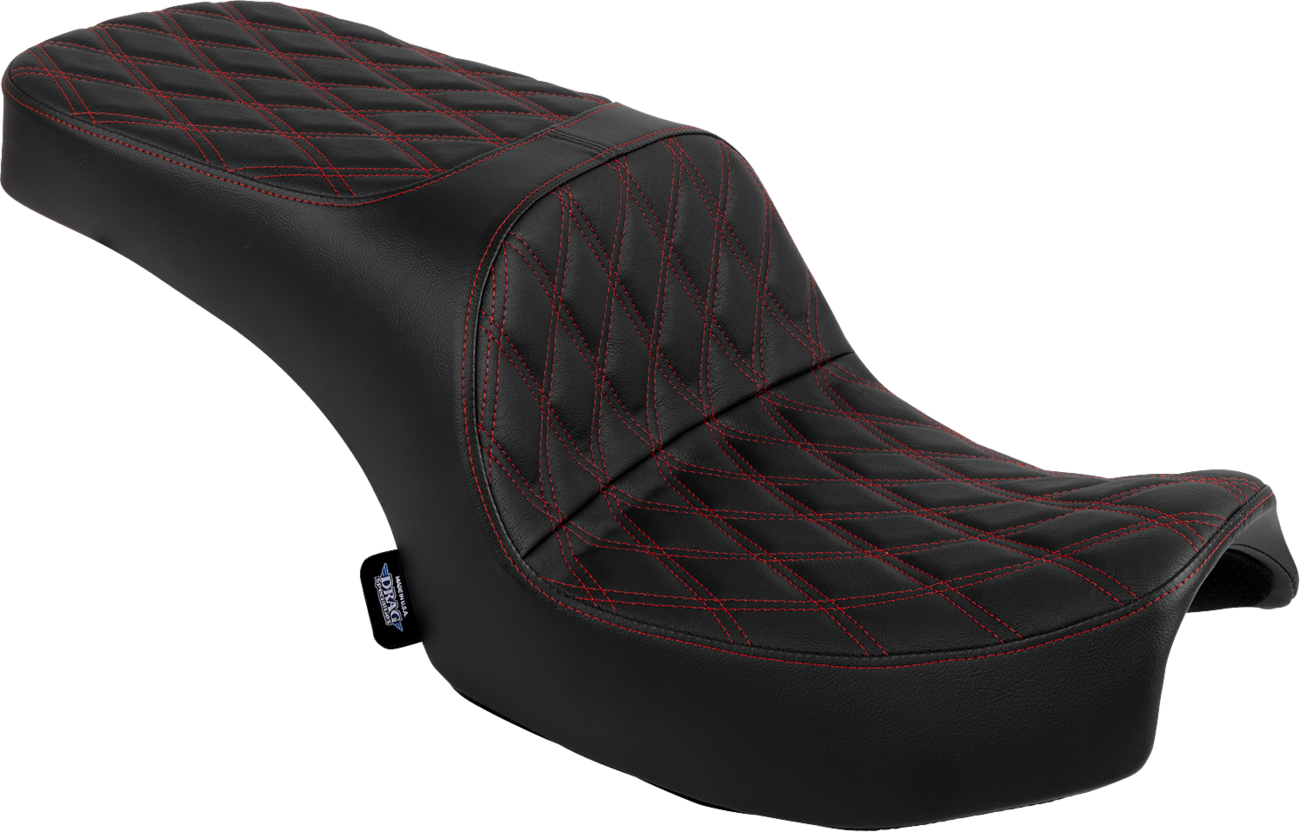 Freedom Seat - Vinyl - Double Diamond Red Stitch - Challenger '20-'25/Chieftain '25