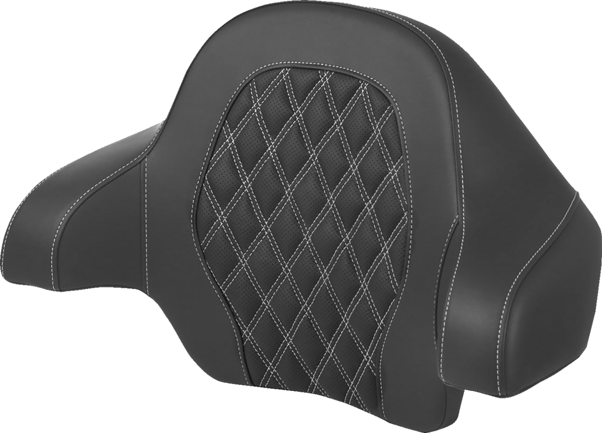 Tour-Pak® Backrest Pad - Lattice Stitch - White Stitch - FL '14-'24