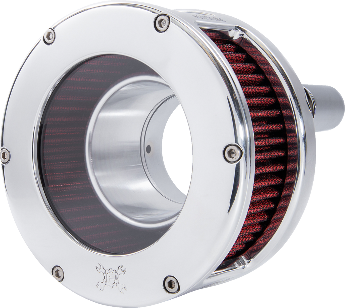 BA Series Air Cleaner Kit - Chrome - Red Filter
