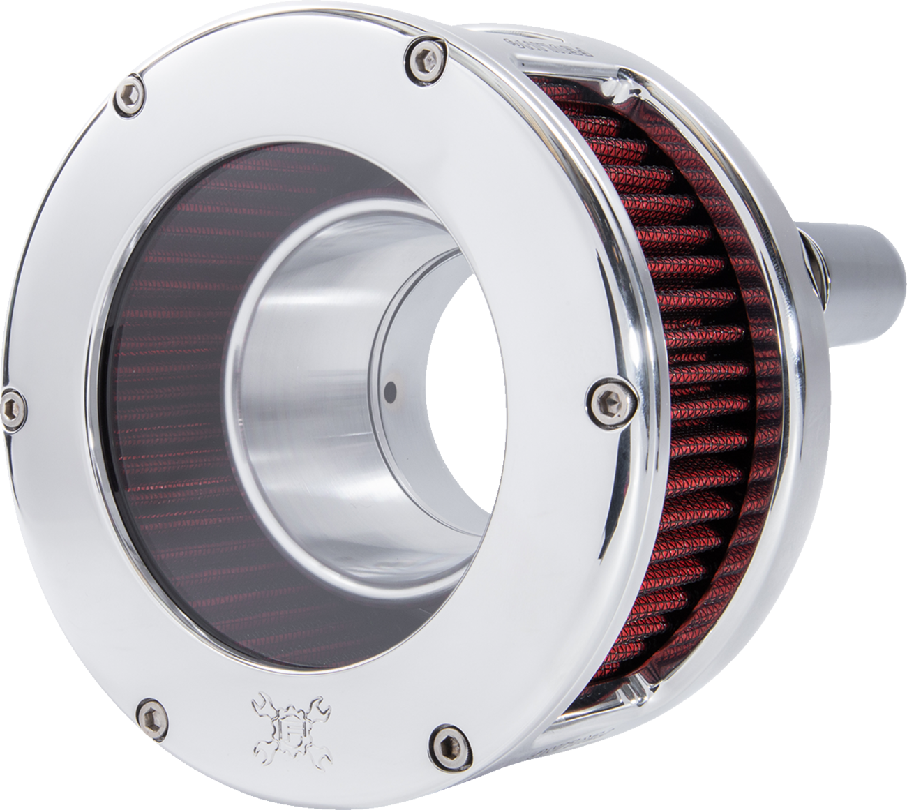 BA Series Air Cleaner Kit - Chrome - Red Filter