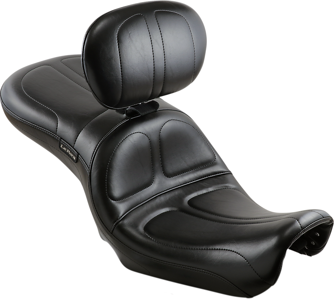 Maverick Seat - With Backrest - Stitched - Black - FLD/FXD '06-'17
