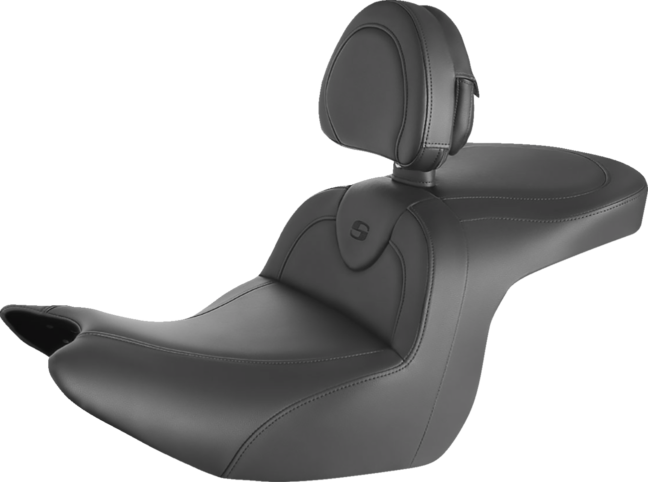 RoadSofa™ Seat - With Backrest - Black/Black Stitching - GL1800 '18-'24