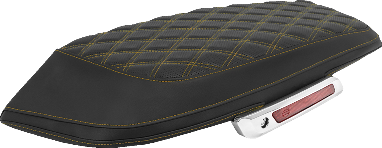 Saddlebag Lid Covers - Lattice - Gold Stitch - FLH/FLT '23-'25