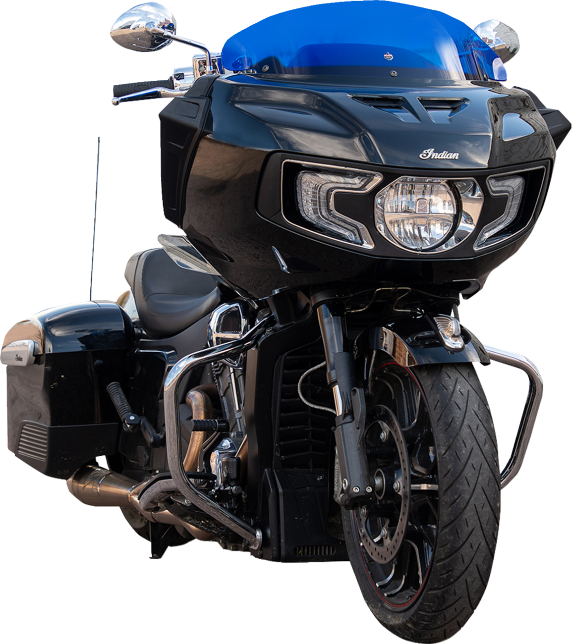 Kolor Flare™ Windshield - 8" - Blue - Indian