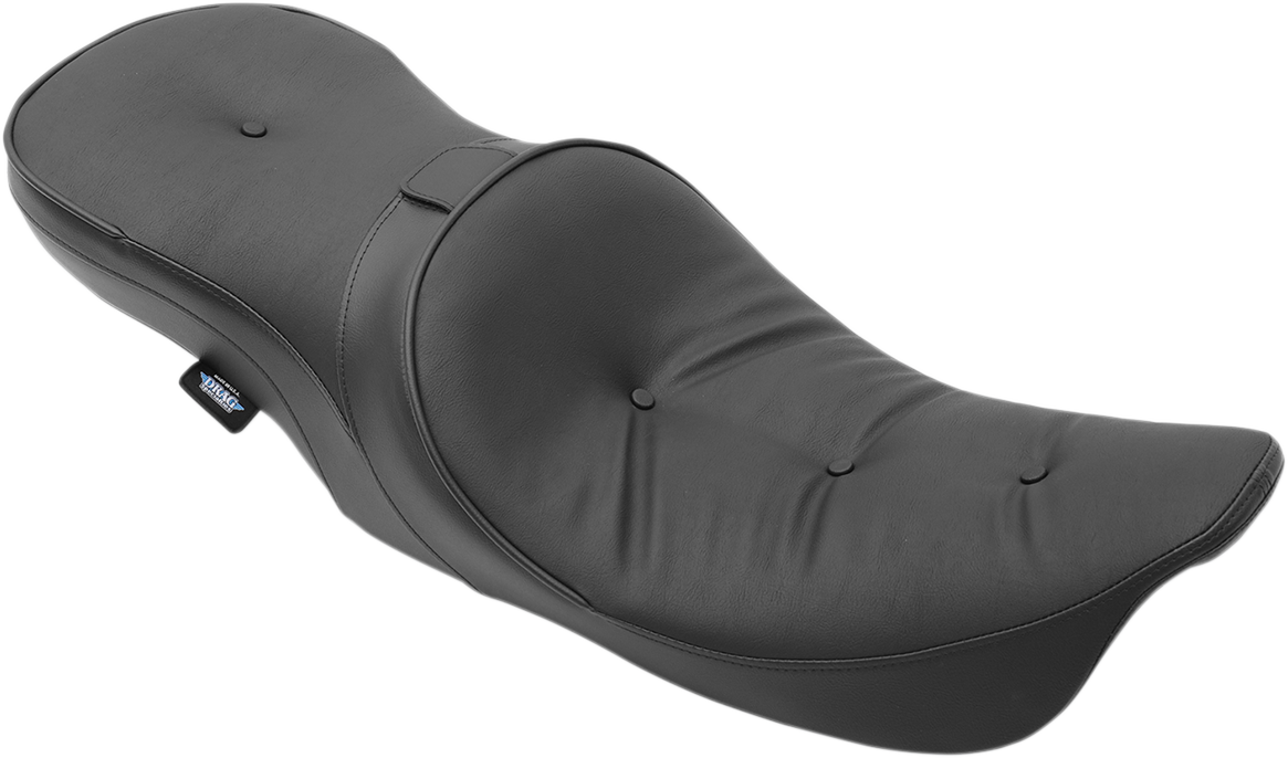 Low Touring Seat - Vinyl - Pillow - With Backrest Receiver - FL '99-'07