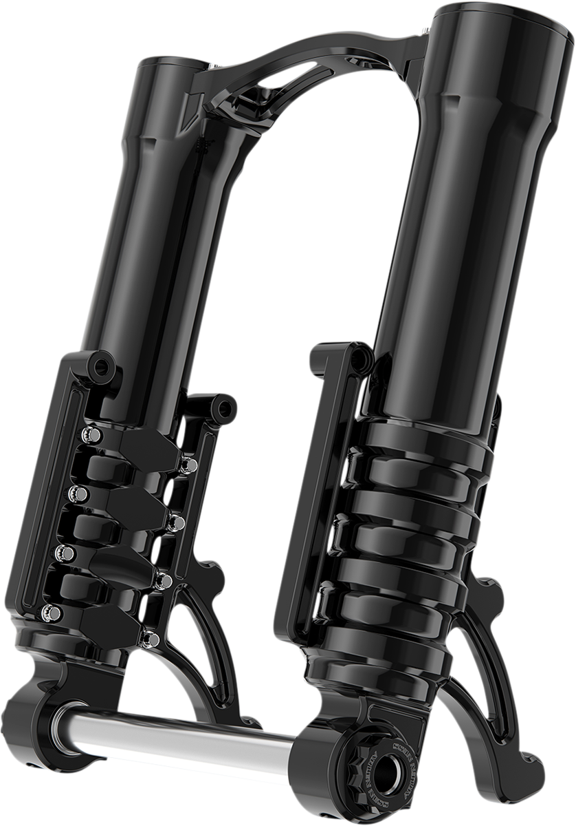 Fork Legs - 49 MM - Black Anodized - For Custom Radial Mount Brake Caliper