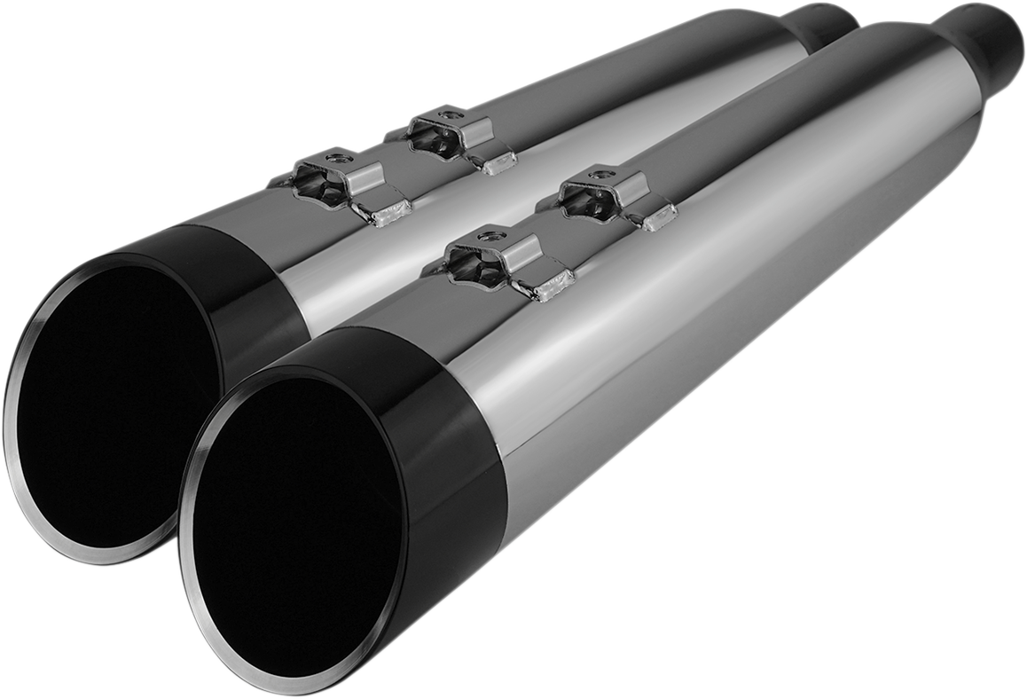 4-1/2" HP-Plus® Slip-On Mufflers - Chrome With Edge Tip