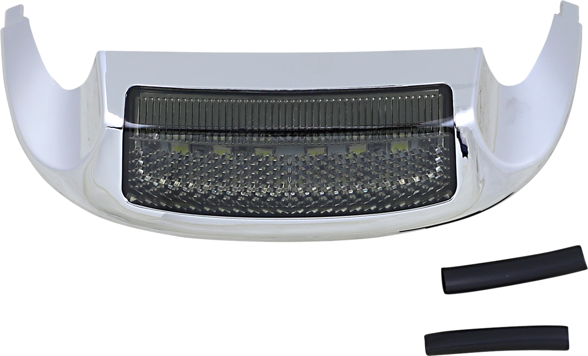 LED Front Fender Tip - White LED/Smoke Lens - Chrome