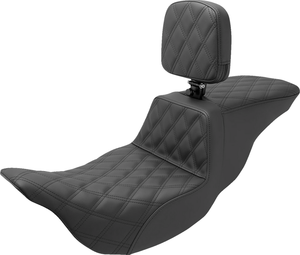 Tour Step-Up Seat - Rider Backrest - Full Lattice Stitch - FL '08-'24