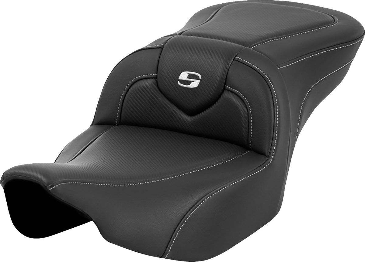 Roadsofa™ Seat - Carbon Fiber - Silver Stitch/Silver Logo - Without Backrest - FL '23-'24