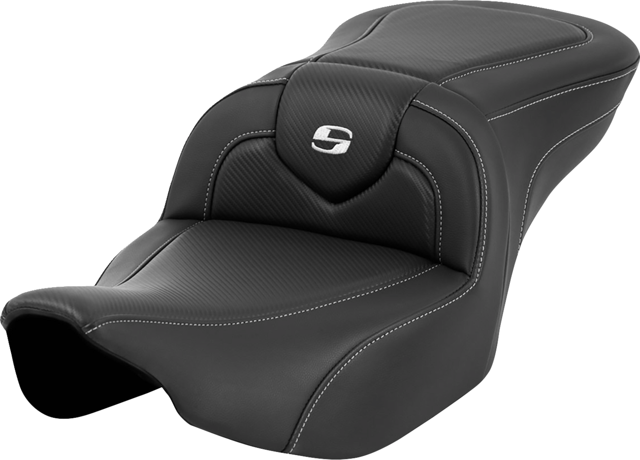 Roadsofa™ Seat - Carbon Fiber - Silver Stitch/Silver Logo - Without Backrest - FL '23-'24