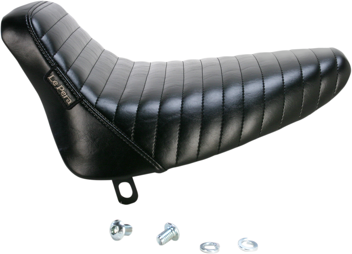 Bare Bones Solo Seat - Pleated - Black - Softail '84-'99