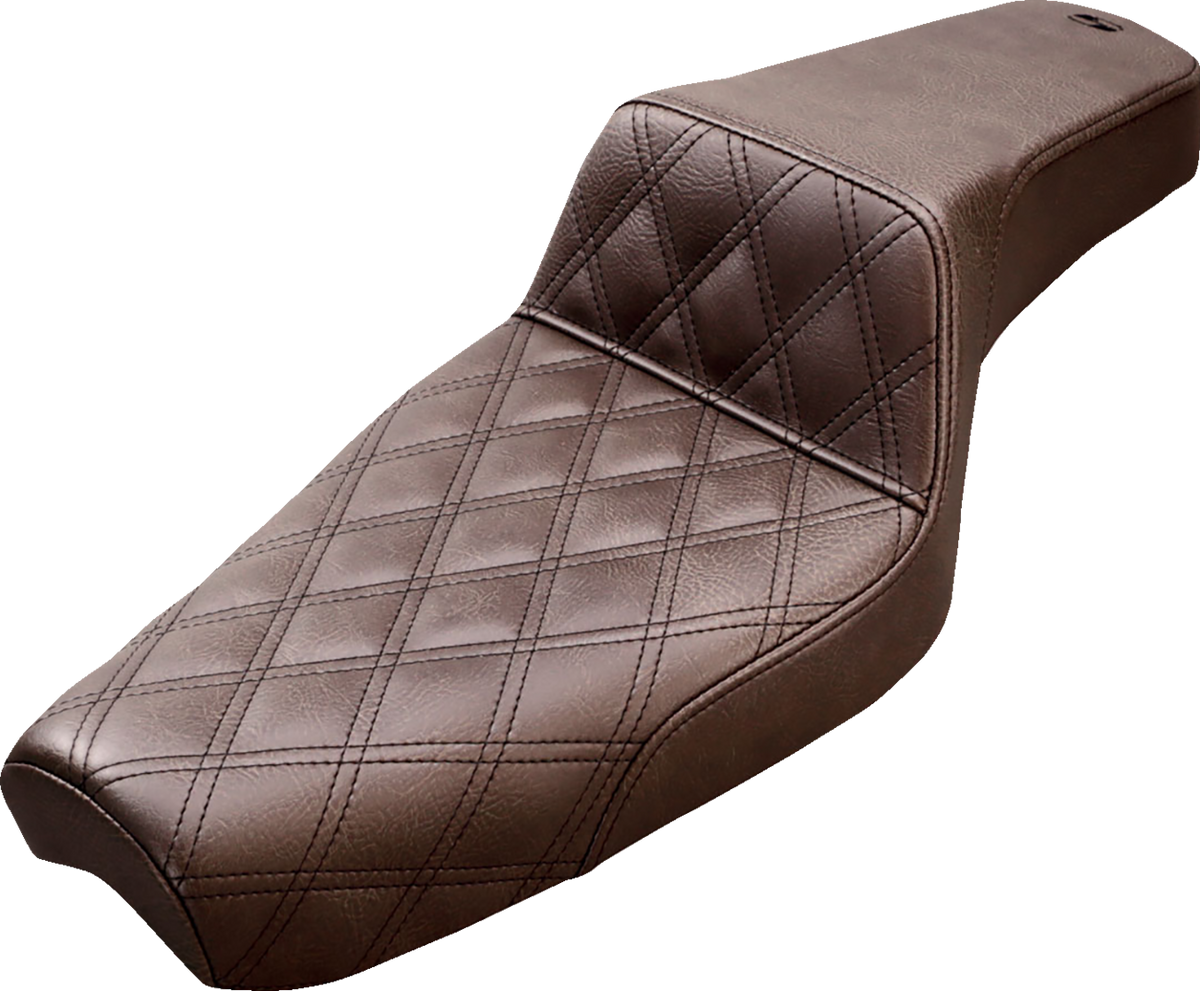 Step-Up Seat - Front Lattice Stitch - Brown - XL