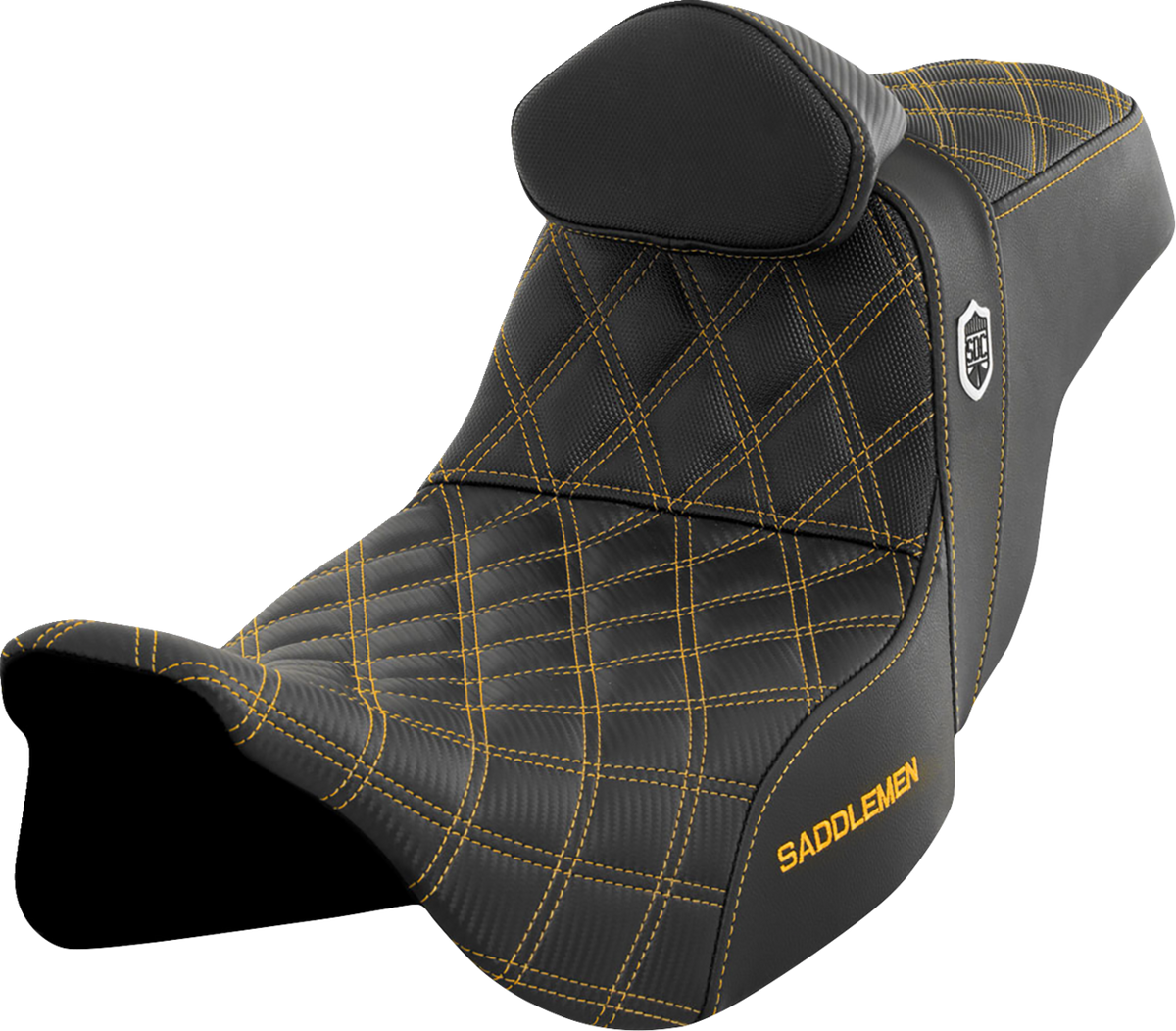 Pro Series SDC Performance Seat - W/ Backrest - Gold Stitch - FLH/FLT '08-'25